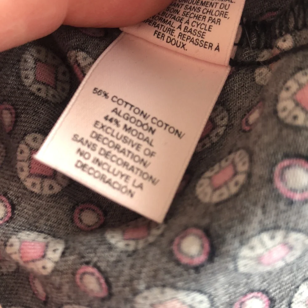 Victoria's Secret Cotton Blend Soft Lounging Romper Black & Pink Print Sz XS EUC
